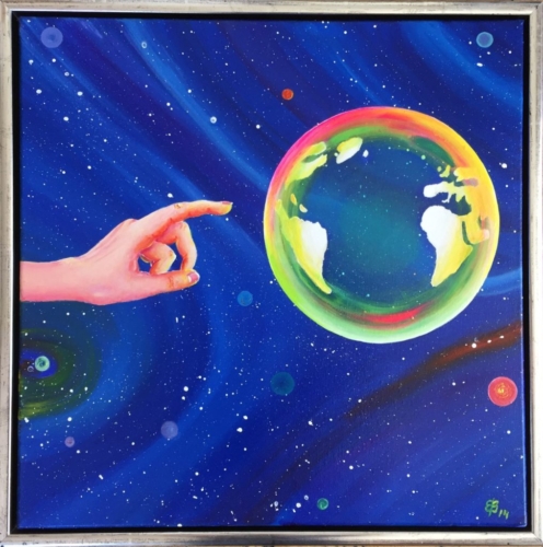 Soap Bubble depicted as our planet Earth