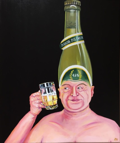 Beer King acrylic painting