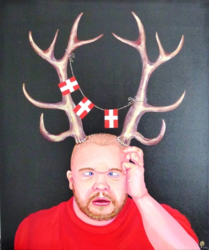 Danish viking acrylic painting