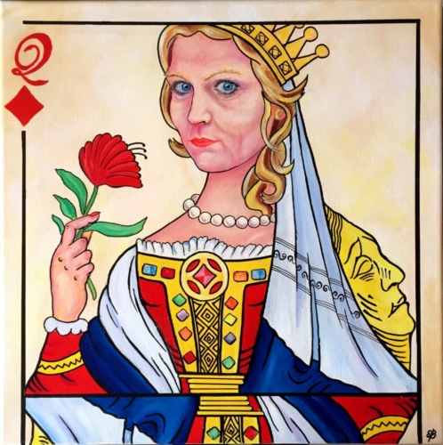 Helle the queen acrylic painting