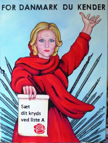 Vote for Helle acrylic painting