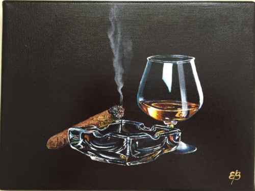 Whiskey and cigar